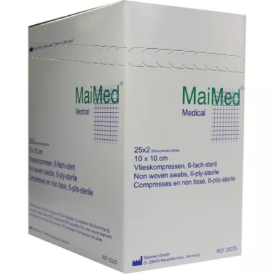 VLIESKOMPRESSEN 10x10 cm sterile 6 volte, 25X2 pz VLIESKOMPRESSEN 10x10 cm sterile 6 volte, 25X2 pz