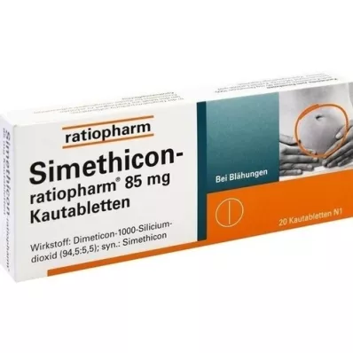 SIMETHICON-ratiopharm 85 mg compresse masticabili, 20 pz