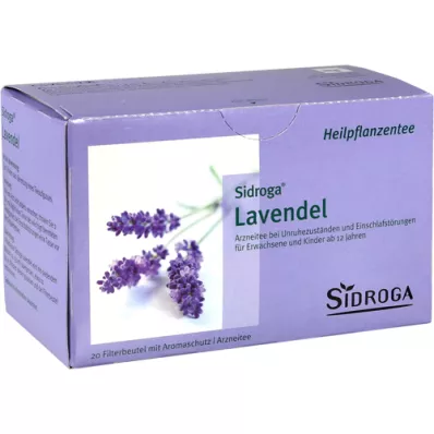 SIDROGA Bustine filtro tè alla lavanda, 20X1,0 g