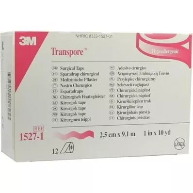 TRANSPORE Gesso da 2,5 cmx9,1 m, 12 pezzi