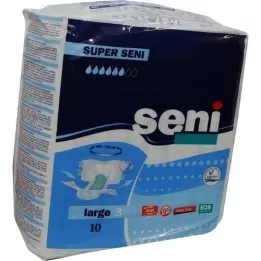 SUPER SENI Pantaloni per incontinenza per adulti taglia 3 L, 10 pezzi