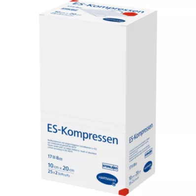 ES-KOMPRESSEN sterile 10x20 cm 8 volte, 25X2 pz