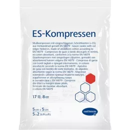 ES-KOMPRESSEN sterile 5x5 cm 8 volte, 5X2 pz