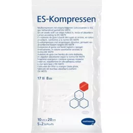 ES-KOMPRESSEN sterile 10x20 cm 8 volte, 5X2 pz