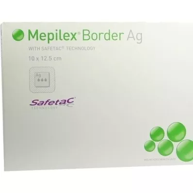MEPILEX Connessione in schiuma Border Ag 10x12,5 cm sterile, 5 pz