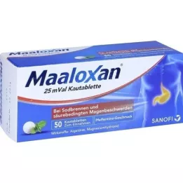 MAALOXAN Compresse masticabili da 25 mVal, 50 pz