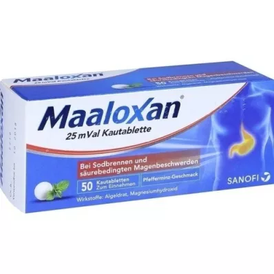 MAALOXAN Compresse masticabili da 25 mVal, 50 pz