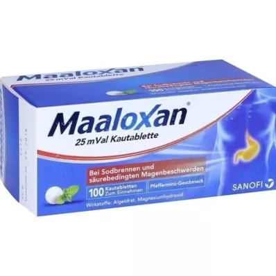 MAALOXAN Compresse masticabili da 25 mVal, 100 pz MAALOXAN Compresse masticabili da 25 mVal, 100 pz
