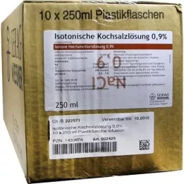 ISOTONISCHE Soluzione salina 0,9% plastica inf. soluzione, 10X250 ml