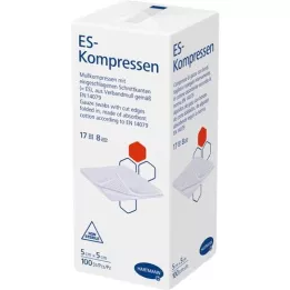 ES-KOMPRESSEN non sterile 5x5 cm 8 volte, 100 pz