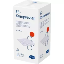 ES-KOMPRESSEN non sterile 10x10 cm 16 volte, 100 pz
