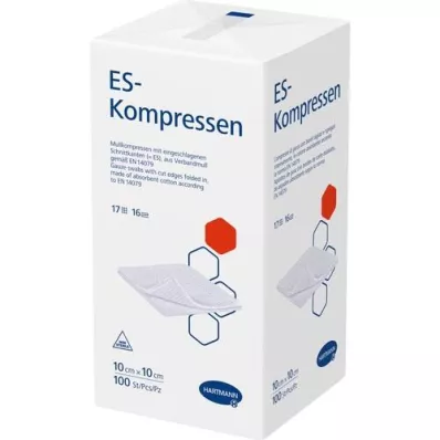 ES-KOMPRESSEN non sterile 10x10 cm 16 volte, 100 pz
