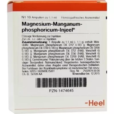 MAGNESIUM MANGANUM fosforicum Injeel fiale, 10 pz