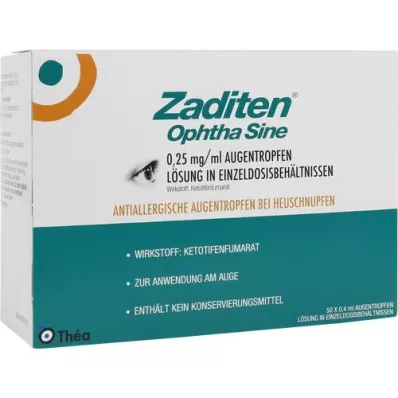 ZADITEN oftha sine 0,25 mg/ml collirio dose singola, 50 pz