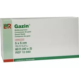 GAZIN Garza comp.5x5 cm sterile 12 pieghe, 40x2 pezzi