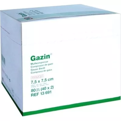 GAZIN Garza comp. 7,5x7,5 cm sterile 12 pieghe, 40x2 pz GAZIN Garza comp. 7,5x7,5 cm sterile 12 pieghe, 40x2 pz