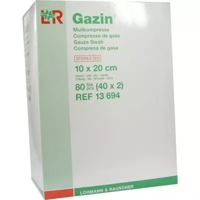 GAZIN Garza comp. 10x20 cm sterile 12 pieghe, 40x2 pezzi GAZIN Garza comp. 10x20 cm sterile 12 pieghe, 40x2 pezzi