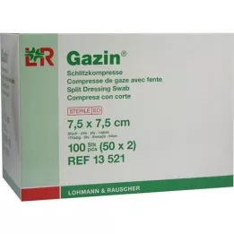GAZIN Compresse fessurate 7,5x7,5 cm sterili 8 pieghe, 50x2 pezzi
