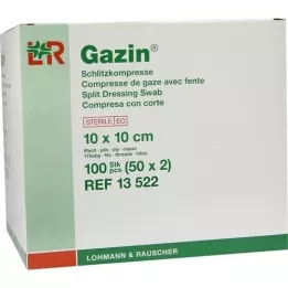 GAZIN Compresse fessurate 10x10 cm sterili 8 volte, 50x2 pezzi