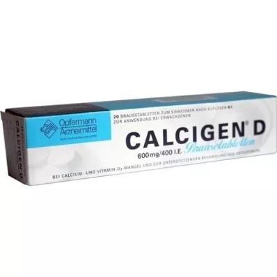 CALCIGEN D 600 mg/400 UI compresse effervescenti, 20 pz