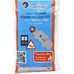 ROADBAG Borse-WC/Toilette demergenza per uomo, 5 pz