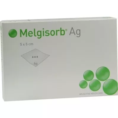 MELGISORB Benda Ag 5x5 cm, 10 pz