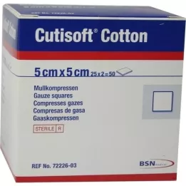 CUTISOFT Cotone compr.5x5 cm sterile, 25X2 pz