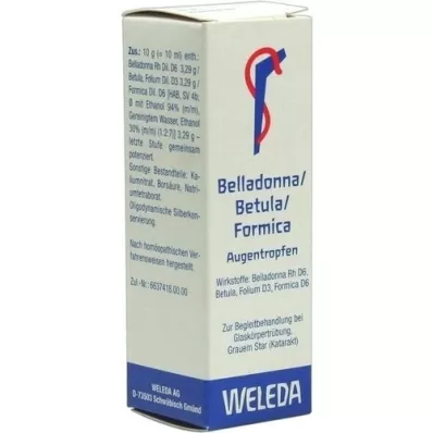 BELLADONNA/BETULA/FORMICA Collirio, 10 ml