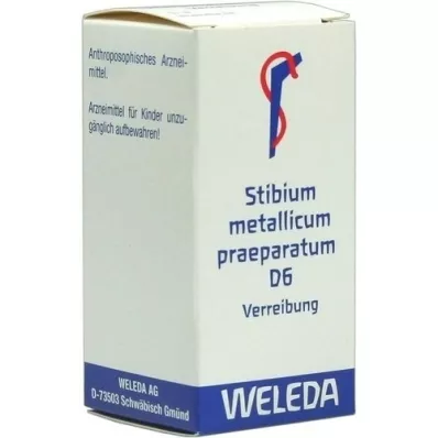 STIBIUM METALLICUM PRAEPARATUM D 6 Triturazione, 20 g STIBIUM METALLICUM PRAEPARATUM D 6 Triturazione, 20 g