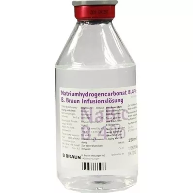 NATRIUMHYDROGENCARBONAT Vetro B.Braun 8,4%, 250 ml NATRIUMHYDROGENCARBONAT Vetro B.Braun 8,4%, 250 ml