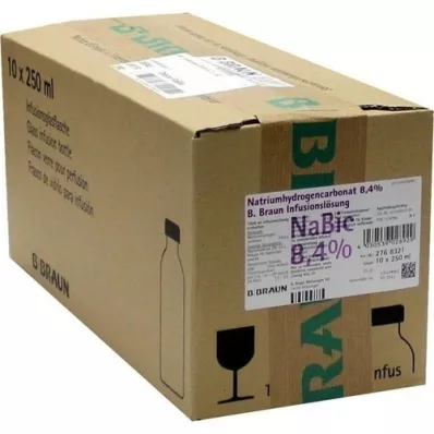 NATRIUMHYDROGENCARBONAT Vetro B.Braun 8,4%, 10X250 ml NATRIUMHYDROGENCARBONAT Vetro B.Braun 8,4%, 10X250 ml