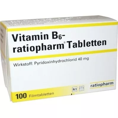 VITAMIN B6-RATIOPHARM Compresse rivestite con film da 40 mg, 100 pz VITAMIN B6-RATIOPHARM Compresse rivestite con film da 40 mg, 100 pz