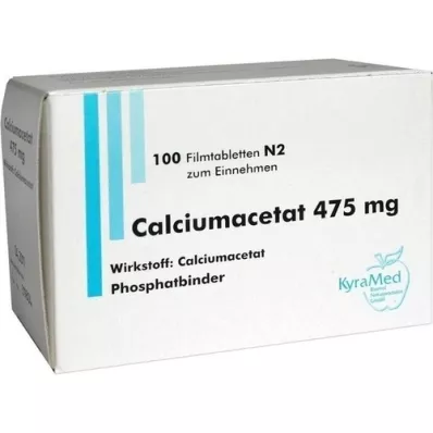 CALCIUMACETAT Compresse rivestite con film da 475 mg, 100 pz