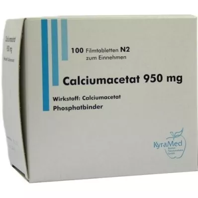 CALCIUMACETAT Compresse rivestite con film da 950 mg, 100 pz CALCIUMACETAT Compresse rivestite con film da 950 mg, 100 pz