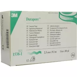 DURAPORE Rotolo di cerotto in seta 2,5 cmx9,1 m, 12 pezzi