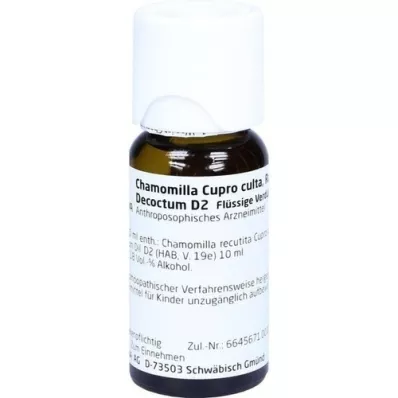 CHAMOMILLA CUPRO culta Radix D 2 Diluizione, 50 ml CHAMOMILLA CUPRO culta Radix D 2 Diluizione, 50 ml