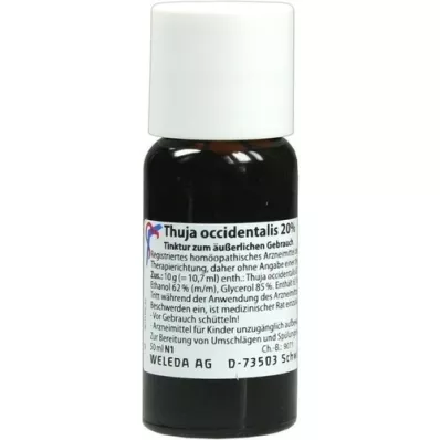 THUJA OCCIDENTALIS Tintura esterna al 20%, 50 ml