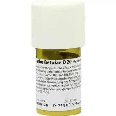 CARBO BETULAE D 20 Triturazione, 20 g CARBO BETULAE D 20 Triturazione, 20 g