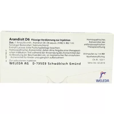 ARANDISIT D 6 fiale, 8X1 ml
