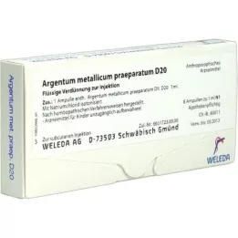 ARGENTUM METALLICUM praeparatum D 20 fiale, 8 pz
