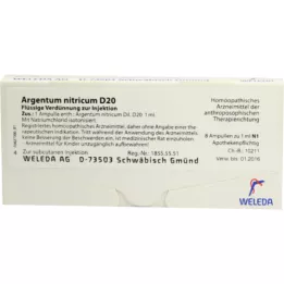 ARGENTUM NITRICUM D 20 fiale, 8X1 ml