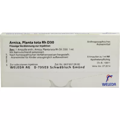 ARNICA PLANTA totale Rh D 30 fiale, 8X1 ml