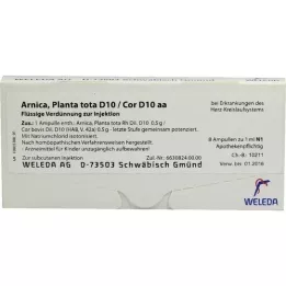 ARNICA PLANTA totale D 10/Cor D 10 aa fiale, 8X1 ml