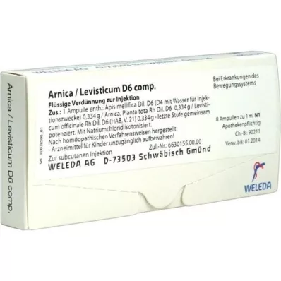 ARNICA/LEVISTICUM D6comp. fiale, 8X1 ml ARNICA/LEVISTICUM D6comp. fiale, 8X1 ml