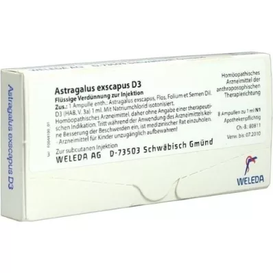 ASTRAGALUS EXSCAPUS D 3 fiale, 8X1 ml