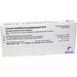 AURUM METALLICUM PRAEPARATUM D 10 fiale, 8 pz
