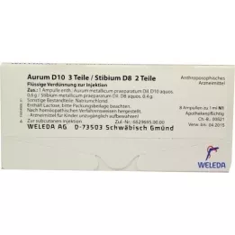 AURUM D 10/Stibium D 8 fiale, 8X1 ml