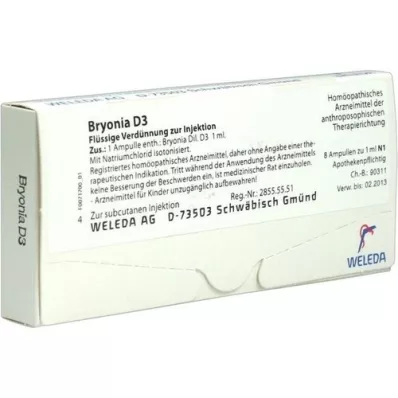 BRYONIA D 3 fiale, 8X1 ml