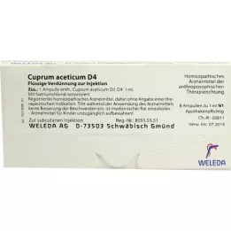 CUPRUM ACETICUM D 4 fiale, 8X1 ml