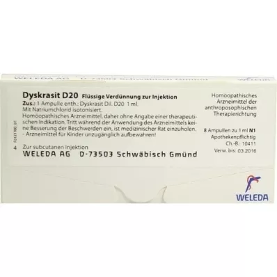 DYSKRASIT D 20 fiale, 8X1 ml DYSKRASIT D 20 fiale, 8X1 ml